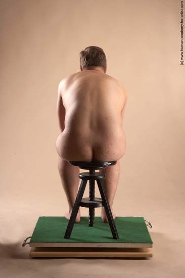 Nude Man White Sitting poses - simple Average Short Brown Sitting poses - ALL Realistic