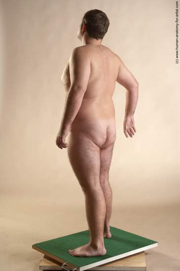 Nude Man White Standing poses - ALL Overweight Short Brown Standing poses - simple Realistic