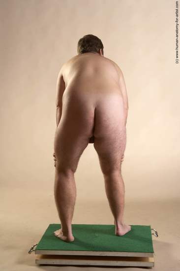 Nude Man White Standing poses - ALL Overweight Short Brown Standing poses - simple Realistic