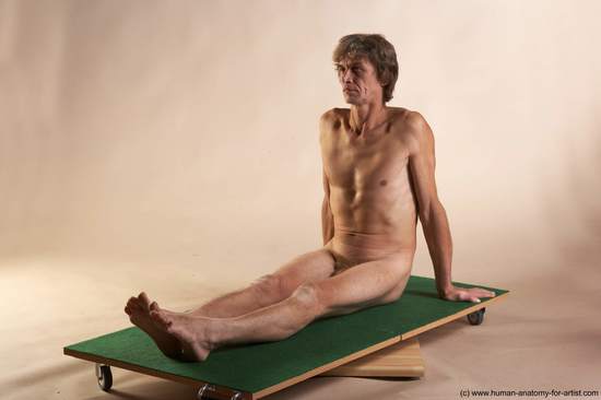 Nude Man White Sitting poses - simple Slim Short Grey Sitting poses - ALL Realistic