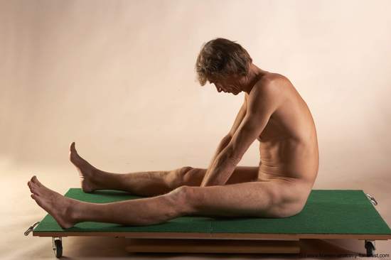 Nude Man White Sitting poses - simple Slim Short Grey Sitting poses - ALL Realistic