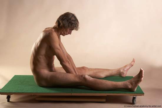 Nude Man White Sitting poses - simple Slim Short Grey Sitting poses - ALL Realistic