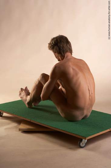 Nude Man White Sitting poses - simple Slim Short Grey Sitting poses - ALL Realistic