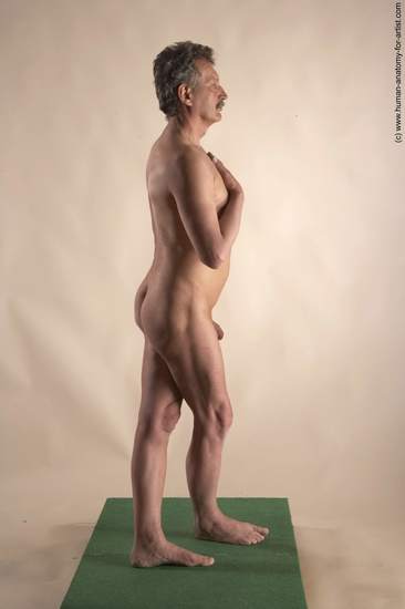 Nude Man White Standing poses - ALL Slim Short Grey Standing poses - simple Realistic