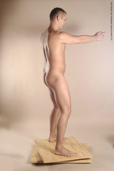 Nude Martial art Man White Standing poses - ALL Average Short Brown Standing poses - simple Realistic