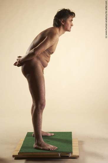 Nude Man White Standing poses - ALL Slim Short Brown Standing poses - simple Realistic