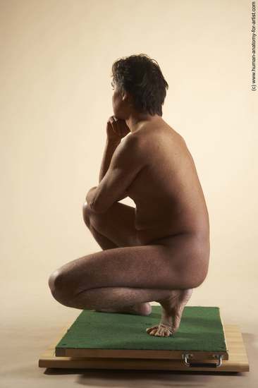 Nude Man White Laying poses - ALL Slim Short Brown Laying poses - on stomach Realistic