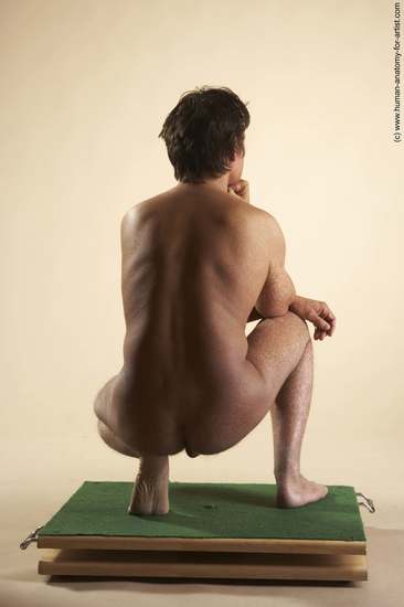 Nude Man White Laying poses - ALL Slim Short Brown Laying poses - on stomach Realistic