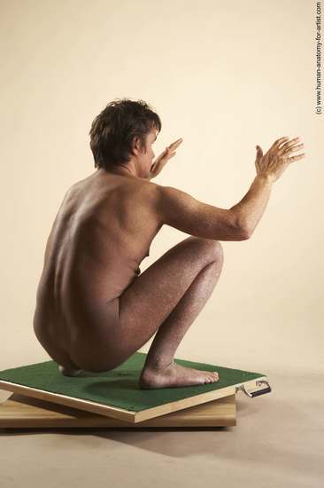 Nude Man White Laying poses - ALL Slim Short Brown Laying poses - on stomach Realistic