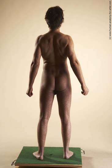 Nude Man White Standing poses - ALL Slim Short Brown Standing poses - simple Realistic