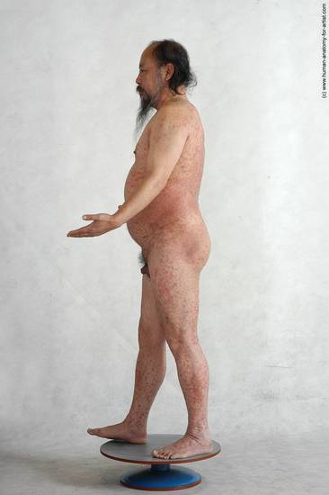 and more Nude Man Asian Standing poses - ALL Chubby Bald Black Standing poses - simple Realistic