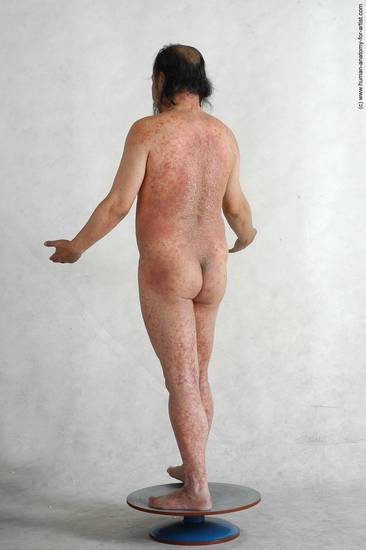 and more Nude Man Asian Standing poses - ALL Chubby Bald Black Standing poses - simple Realistic