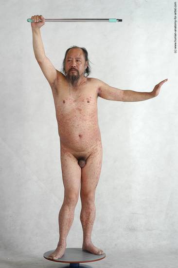 and more Nude Man Asian Standing poses - ALL Chubby Bald Black Standing poses - simple Realistic