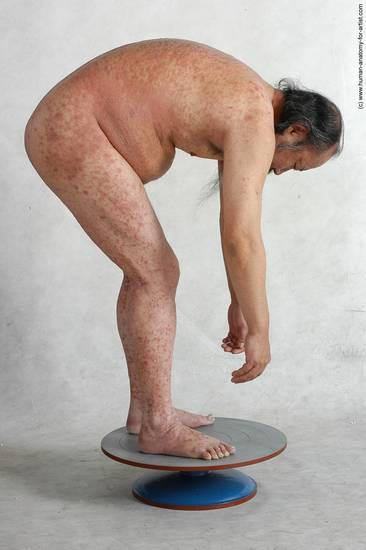 and more Nude Man Asian Standing poses - ALL Chubby Bald Standing poses - knee-bend Black Realistic