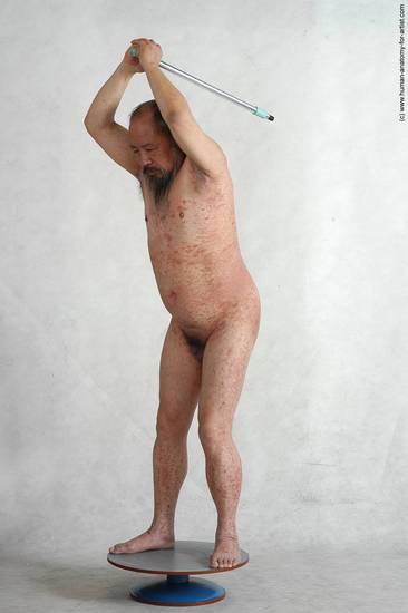 and more Nude Man Asian Standing poses - ALL Chubby Bald Black Standing poses - simple Realistic