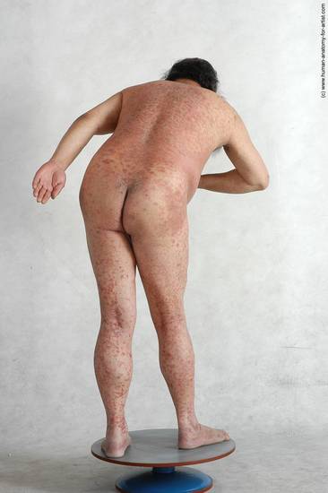 and more Nude Man Asian Standing poses - ALL Chubby Bald Black Standing poses - simple Realistic