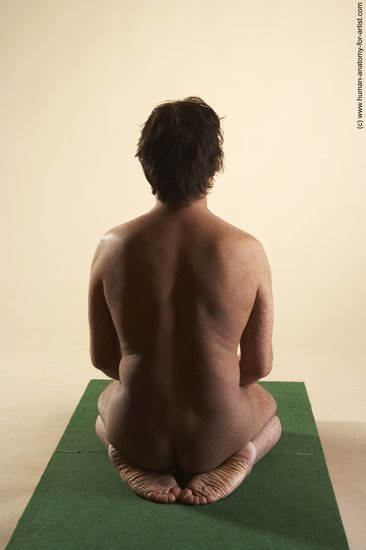 Nude Man White Laying poses - ALL Average Short Brown Realistic