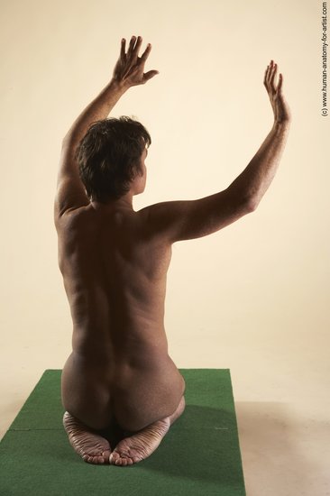 Nude Man White Laying poses - ALL Average Short Brown Realistic