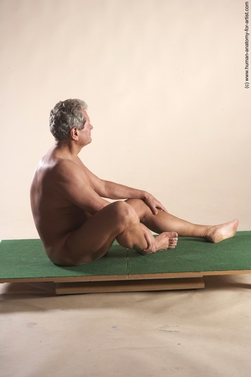 Nude Man White Sitting poses - simple Slim Short Grey Sitting poses - ALL Realistic