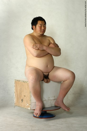 Nude Man Asian Standing poses - ALL Chubby Short Brown Standing poses - simple Realistic