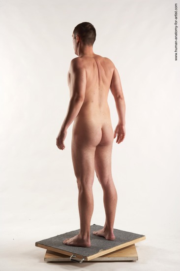 Nude Man White Standing poses - ALL Average Short Brown Standing poses - simple Realistic