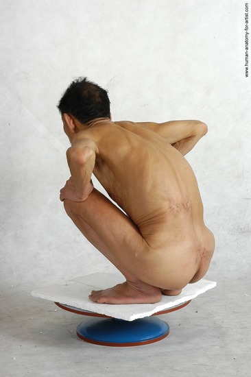 and more Nude Man Asian Standing poses - ALL Slim Short Black Standing poses - simple Realistic