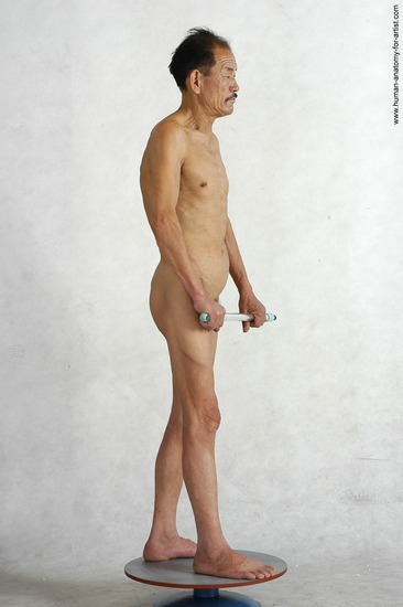 and more Nude Man Asian Standing poses - ALL Slim Short Black Standing poses - simple Realistic