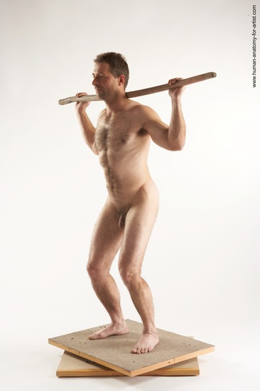 Nude Man White Standing poses - ALL Slim Short Brown Standing poses - simple Realistic