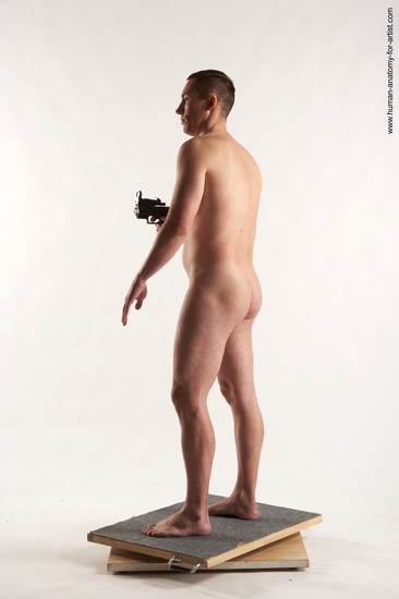 Nude Fighting with gun Man White Standing poses - ALL Average Short Brown Standing poses - simple Realistic