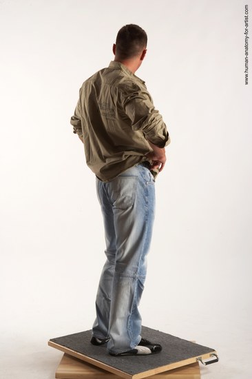 Casual Man White Standing poses - ALL Muscular Short Brown Standing poses - simple Academic