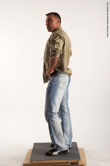 Casual Man White Standing poses - ALL Muscular Short Brown Standing poses - simple Academic