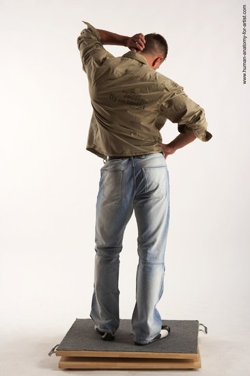 Casual Man White Standing poses - ALL Muscular Short Brown Standing poses - simple Academic