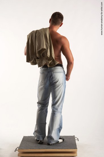 Casual Man White Standing poses - ALL Muscular Short Brown Standing poses - simple Academic