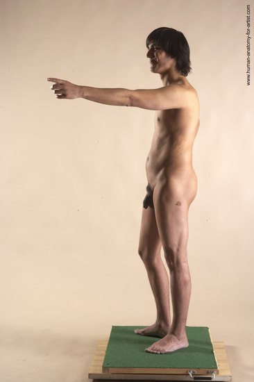 Nude Man White Standing poses - ALL Slim Medium Brown Standing poses - simple Realistic