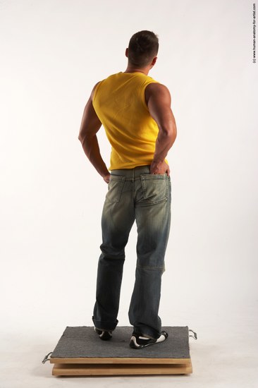 Casual Man White Standing poses - ALL Muscular Short Brown Standing poses - simple Academic