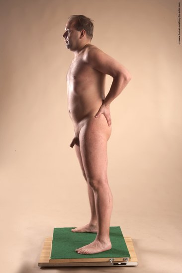 Nude Man White Standing poses - ALL Average Short Brown Standing poses - simple Realistic