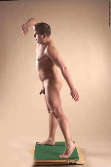 Nude Man White Standing poses - ALL Average Short Brown Standing poses - simple Realistic