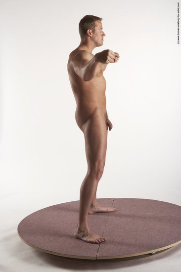 Nude Man White Standing poses - ALL Average Short Brown Standing poses - simple Realistic