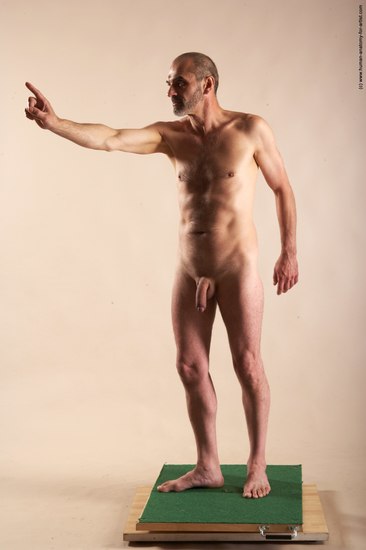 Nude Man White Standing poses - ALL Slim Bald Standing poses - simple Realistic