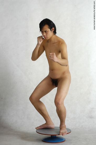 Nude Martial art Man Asian Standing poses - ALL Average Medium Black Standing poses - simple Realistic