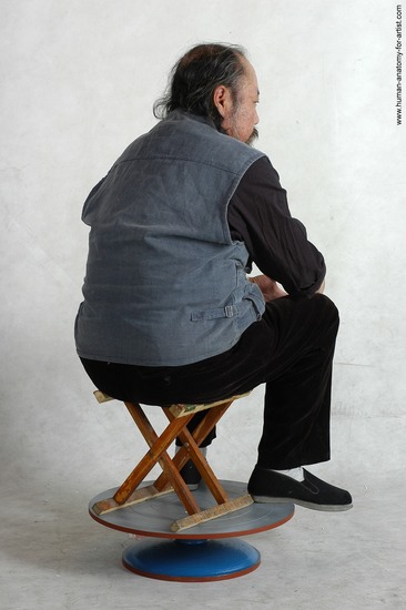 and more Casual Man Asian Sitting poses - simple Chubby Bald Black Sitting poses - ALL Academic