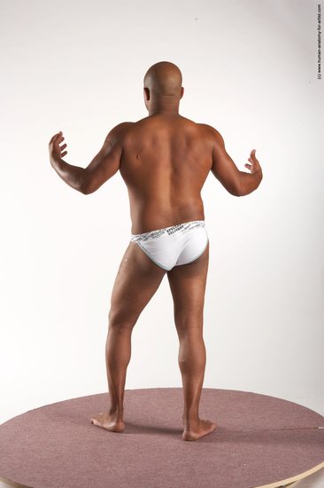 Underwear Man Black Standing poses - ALL Average Bald Standing poses - simple Academic