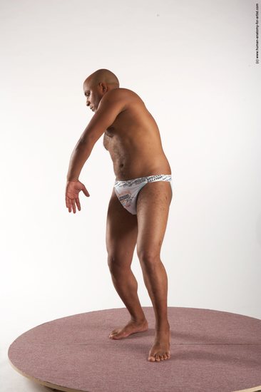 Underwear Man Black Standing poses - ALL Average Bald Standing poses - simple Academic