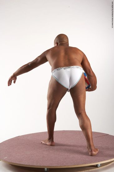 Underwear Man Black Moving poses Average Bald Academic