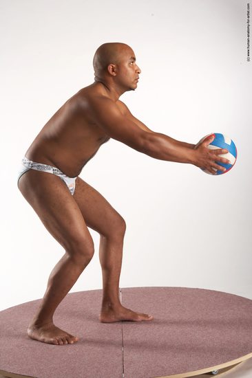 Underwear Man Black Moving poses Average Bald Academic