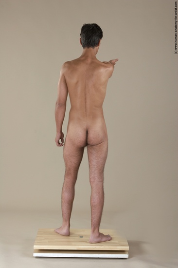 Nude Man White Moving poses Slim Short Black Realistic