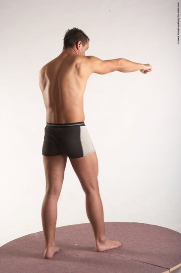 Underwear Martial art Man White Standing poses - ALL Average Short Brown Standing poses - simple Academic