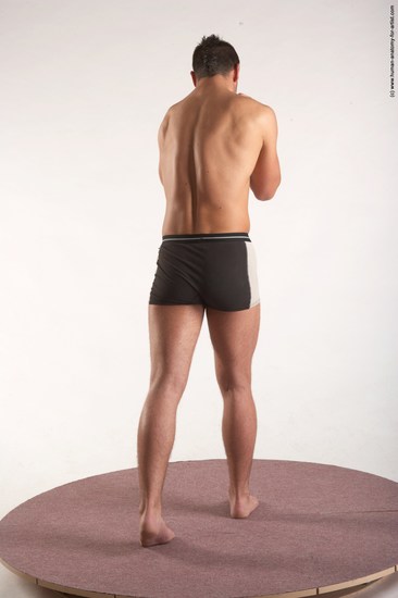 Underwear Martial art Man White Standing poses - ALL Average Short Brown Standing poses - simple Academic