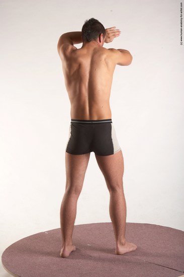 Underwear Martial art Man White Standing poses - ALL Average Short Brown Standing poses - simple Academic