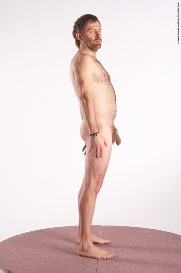 Nude Man White Standing poses - ALL Slim Short Brown Standing poses - simple Realistic